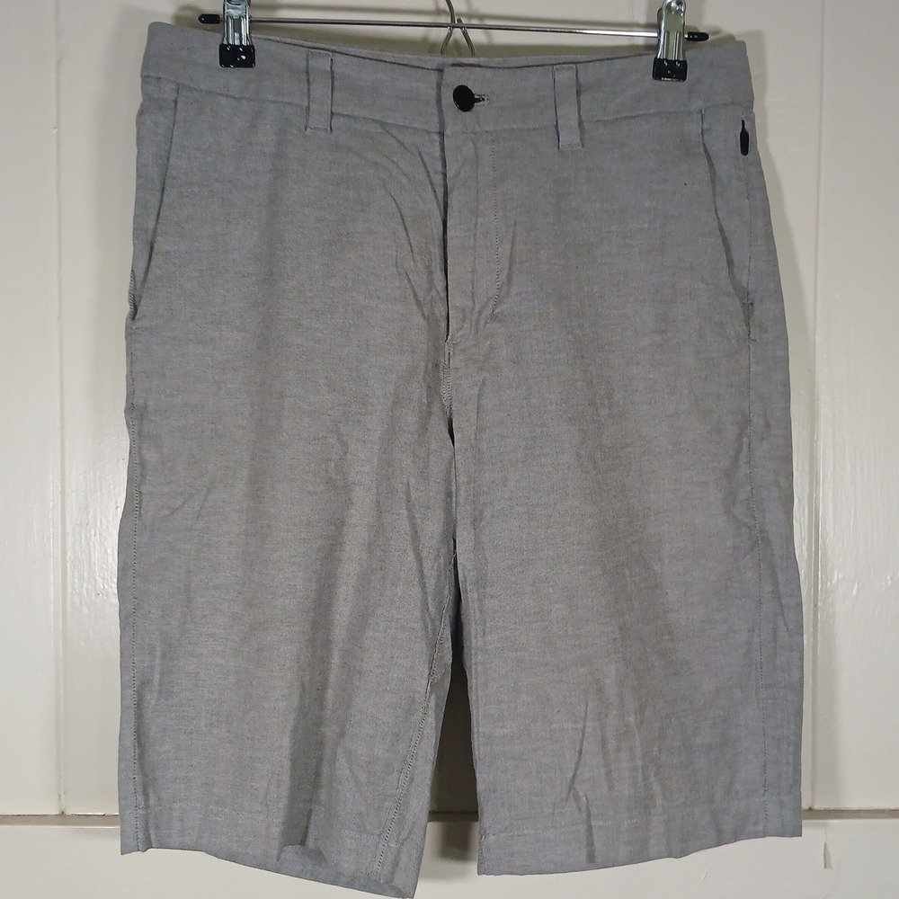 Lululemon Commission Shorts Mens 30 Grey Heathered Tech Fabric Tailored Active